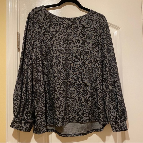 Loft Floral Jacquard Top - Black - XL - Picture 3 of 6